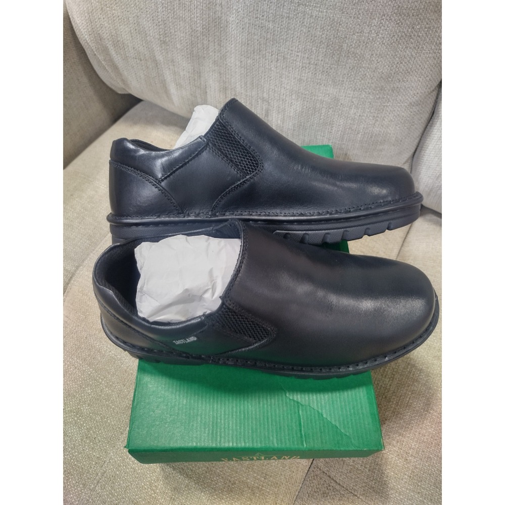 Eastland Newport Mens 11 Wide Black Leather Slip On Loafers Shoes 7181W - Picture 5 of 7